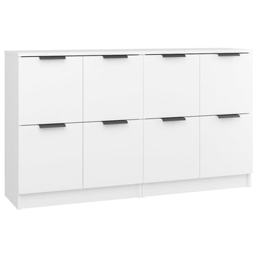 vidaXL Enfilades 2 pcs Blanc 60x30x70 cm Bois d'ingénierie