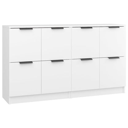 vidaXL Enfilades 2 pcs Blanc 60x30x70 cm Bois d'ingénierie