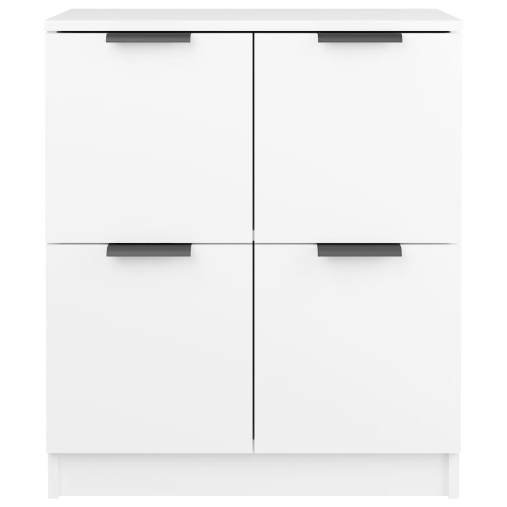 vidaXL Enfilades 2 pcs Blanc 60x30x70 cm Bois d'ingénierie
