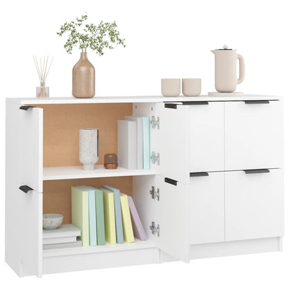 vidaXL Enfilades 2 pcs Blanc 60x30x70 cm Bois d'ingénierie