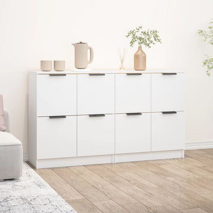 vidaXL Enfilades 2 pcs Blanc 60x30x70 cm Bois d'ingénierie