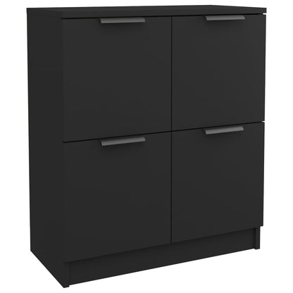 vidaXL Commodes 2 pcs Noir 60x30x70 cm Bois d'ingénierie