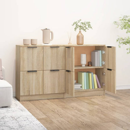 vidaXL Commodes 2 pcs Chêne Sonoma 60x30x70 cm Bois d'ingénierie