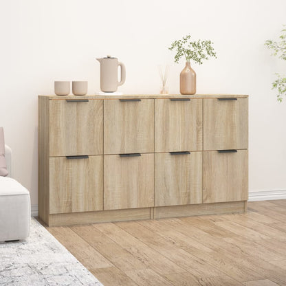 vidaXL Commodes 2 pcs Chêne Sonoma 60x30x70 cm Bois d'ingénierie