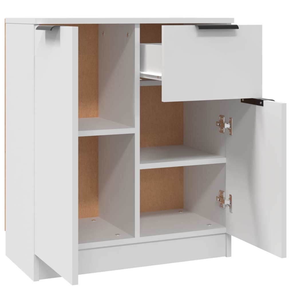 vidaXL Enfilades 2 pcs Blanc 60x30x70 cm Bois d'ingénierie