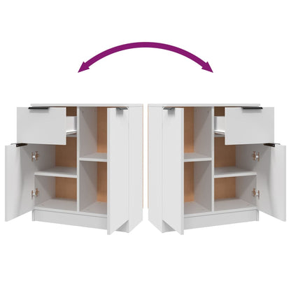 vidaXL Enfilades 2 pcs Blanc 60x30x70 cm Bois d'ingénierie