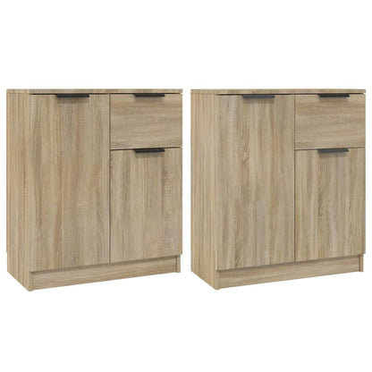 vidaXL Commodes 2 pcs Chêne sonoma 60x30x70 cm Bois d'ingénierie
