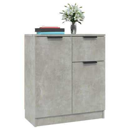 vidaXL Buffets bas 2 pcs Gris béton 60x30x70 cm Bois d'ingénierie