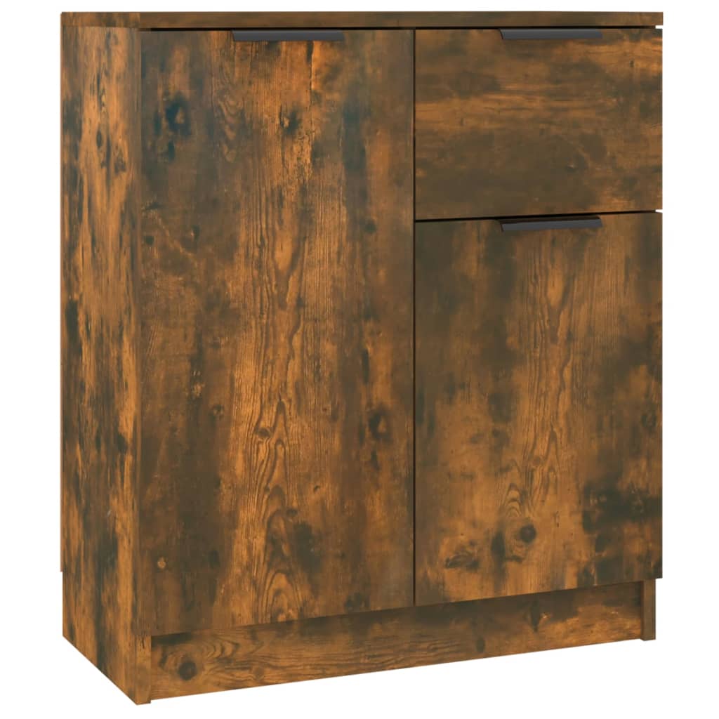 vidaXL Commodes 2 pcs Chêne fumé 60x30x70 cm Bois d'ingénierie