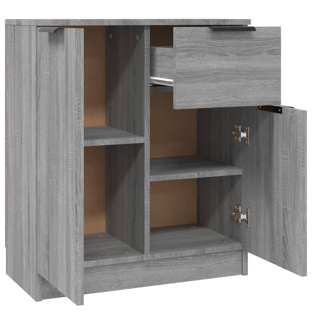 vidaXL Buffets 2 pcs Gris Sonoma 60x30x70 cm Bois d'ingénierie