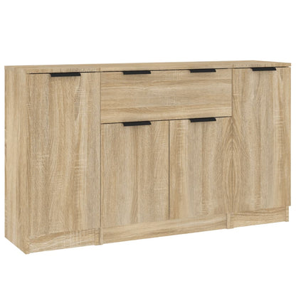 vidaXL Sideboards 3 Stk. Sonoma-Eiche Holzwerkstoff