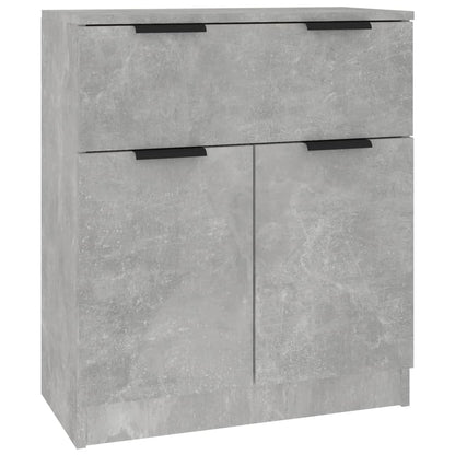 vidaXL Commodes 3 pcs Gris béton Bois d'ingénierie
