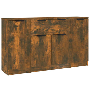vidaXL Sideboards 3 Stk. Räuchereiche Holzwerkstoff