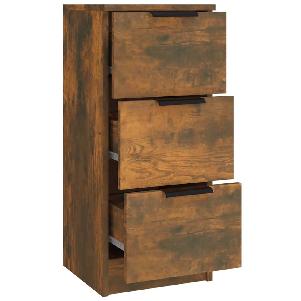 vidaXL Bahuts 3 pcs Chêne fumé en bois d'ingénierie