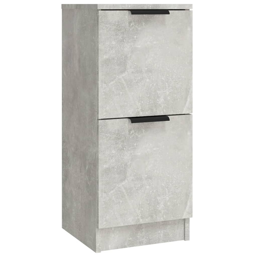 vidaXL Commodes 3 pcs. Gris béton Bois d'ingénierie