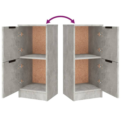 vidaXL Commodes 3 pcs. Gris béton Bois d'ingénierie