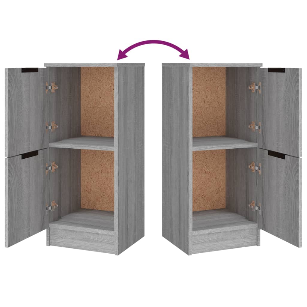 vidaXL Buffets 3 pcs. gris Sonoma bois d'ingénierie