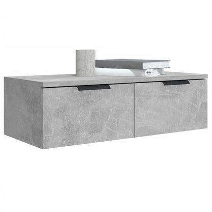 vidaXL Wandschränke 2 Stk. Betongrau 68x30x20 cm Holzwerkstoff