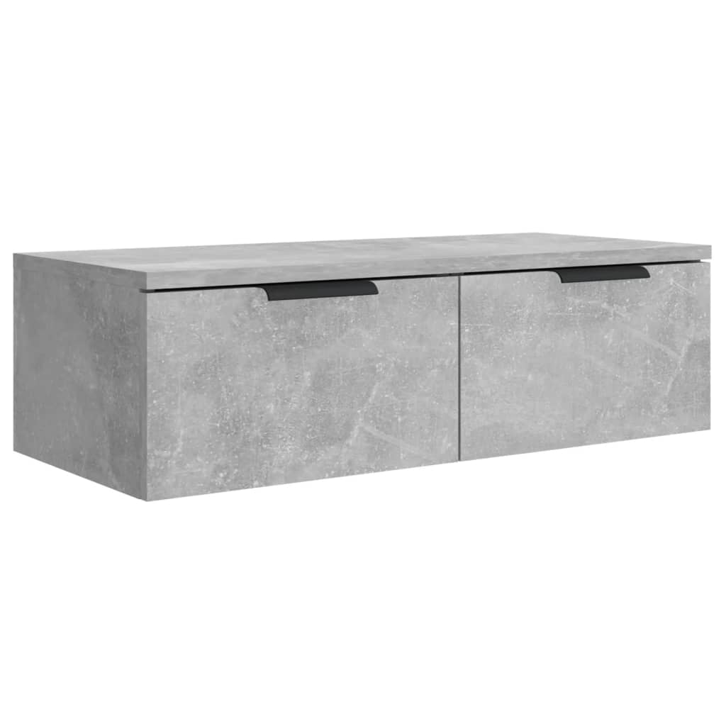 vidaXL Wandschränke 2 Stk. Betongrau 68x30x20 cm Holzwerkstoff