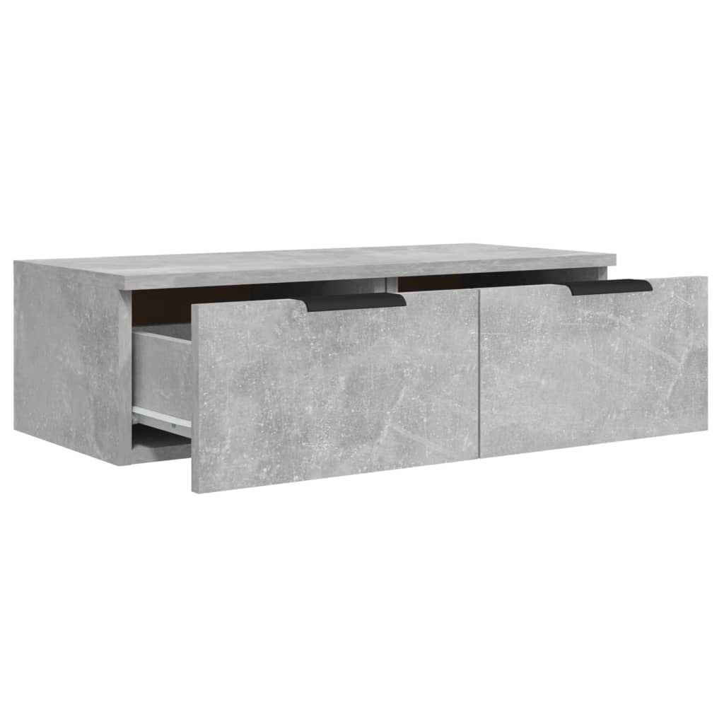 vidaXL Wandschränke 2 Stk. Betongrau 68x30x20 cm Holzwerkstoff