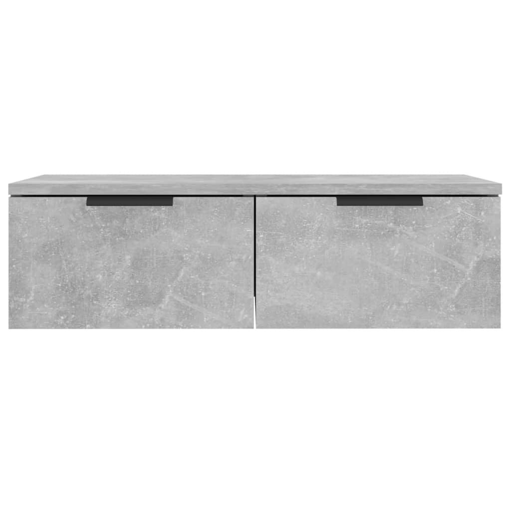 vidaXL Wandschränke 2 Stk. Betongrau 68x30x20 cm Holzwerkstoff