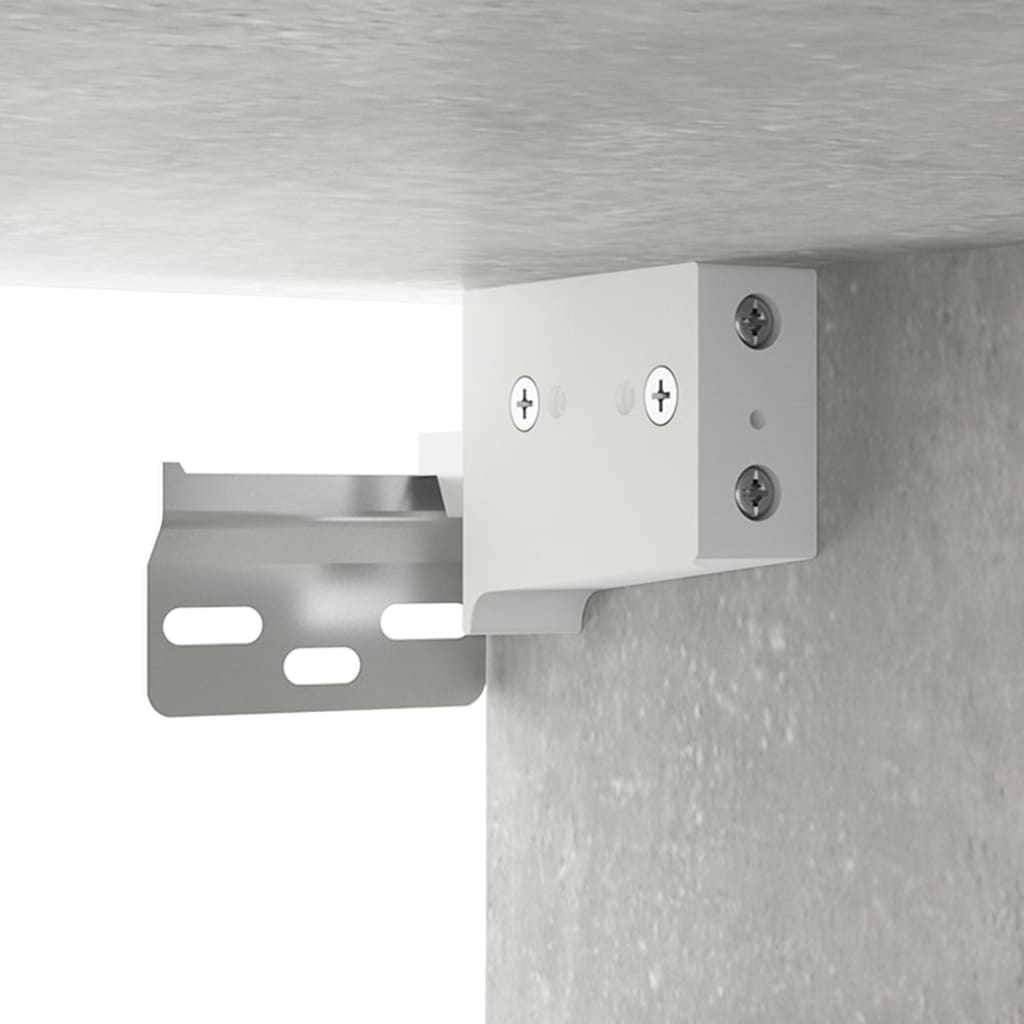 vidaXL Wandschränke 2 Stk. Betongrau 68x30x20 cm Holzwerkstoff