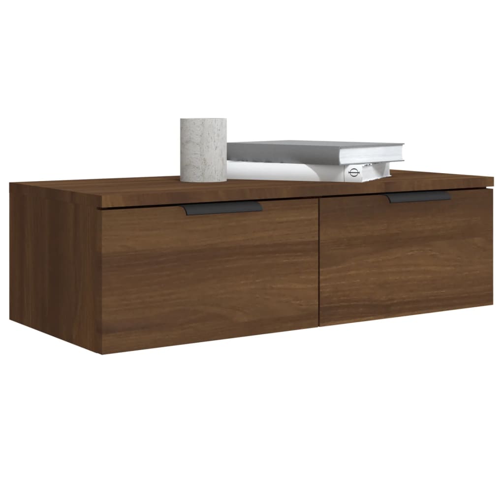 vidaXL Wandschränke 2 Stk. Braun Eichen-Optik 68x30x20cm Holzwerkstoff