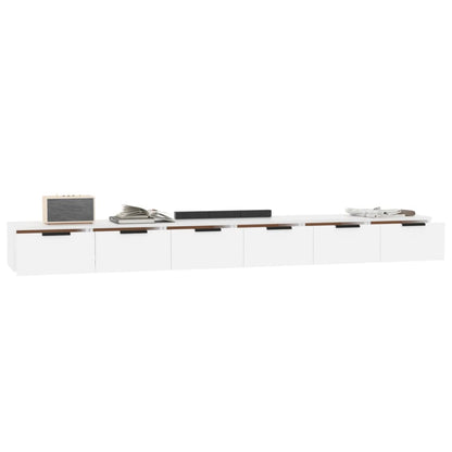 vidaXL Wandschränke 2 Stk. Weiß 102x30x20 cm Holzwerkstoff