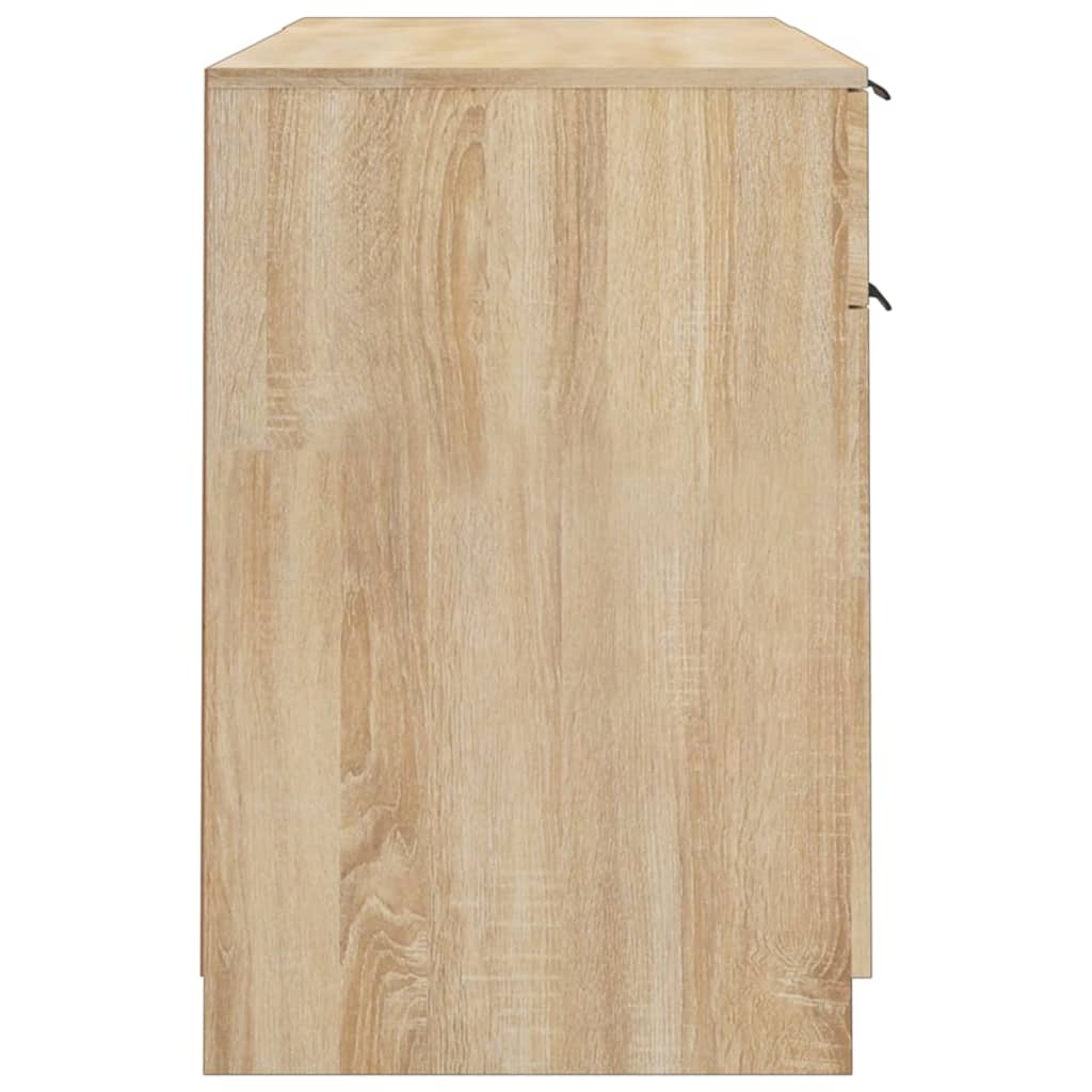 vidaXL Bureau avec meuble de rangement chêne sonoma aggloméré