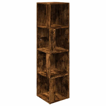 vidaXL Eckregal Räuchereiche 33x33x132 cm Holzwerkstoff
