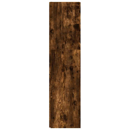 vidaXL Eckregal Räuchereiche 33x33x132 cm Holzwerkstoff