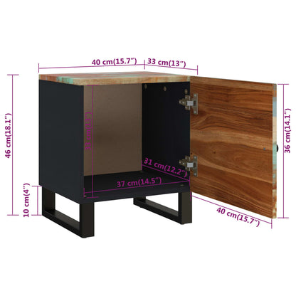vidaXL Nachttische 2 Stk. 40x33x46 cm Altholz Massiv