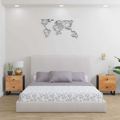 vidaXL Nachttische 2 Stk. 40x33x46 cm Massivholz Akazie