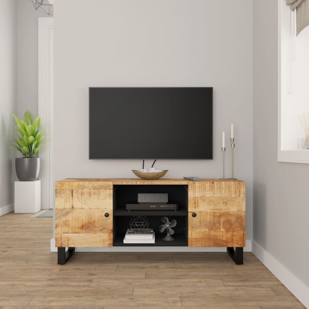 vidaXL Meuble TV 105x33x46 cm Bois de manguier massif