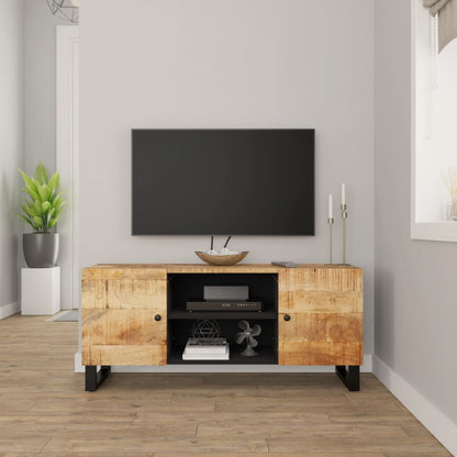 vidaXL Meuble TV 105x33x46 cm Bois de manguier massif