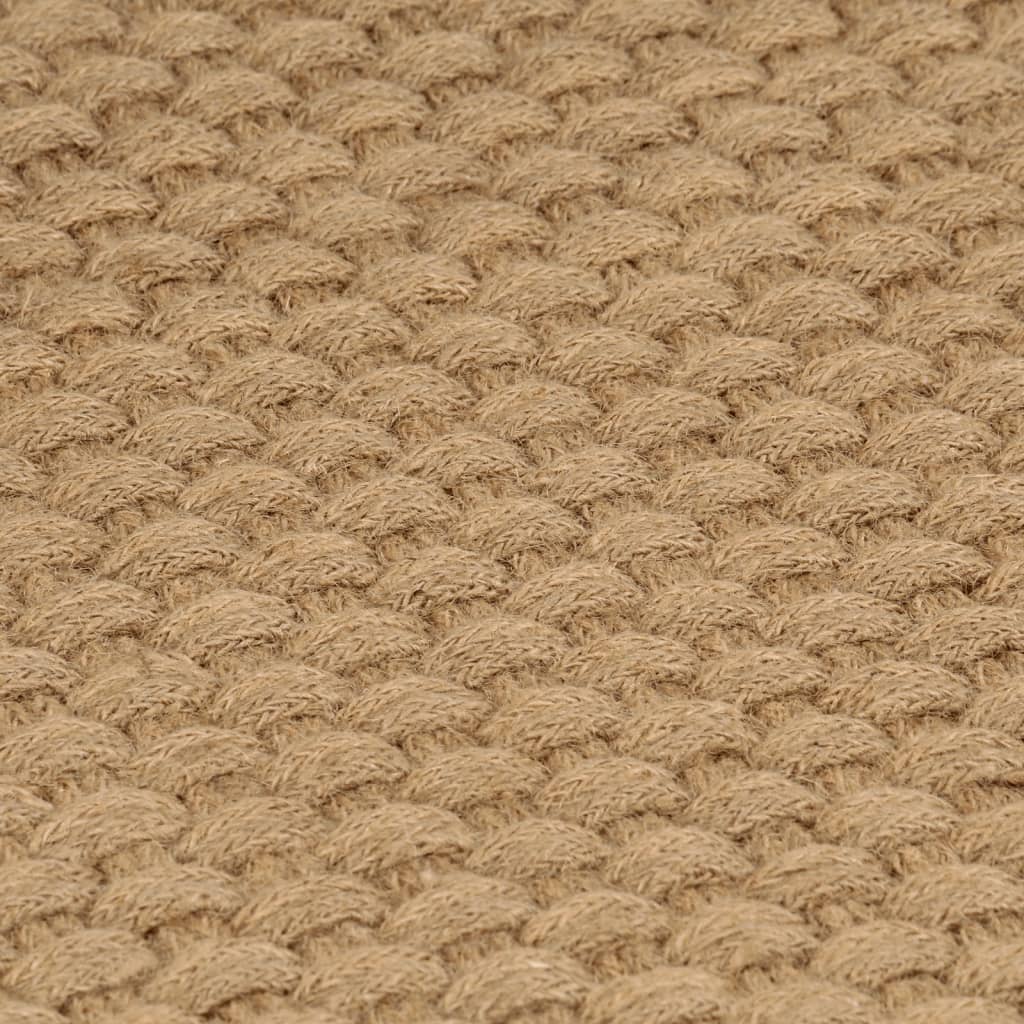 vidaXL Tapis rectangulaire Naturel 80x160 cm Jute