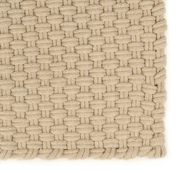 vidaXL Tapis rectangulaire Naturel 80x160 cm Coton