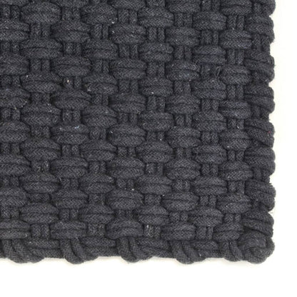 vidaXL Tapis rectangulaire anthracite 80x160 cm Coton