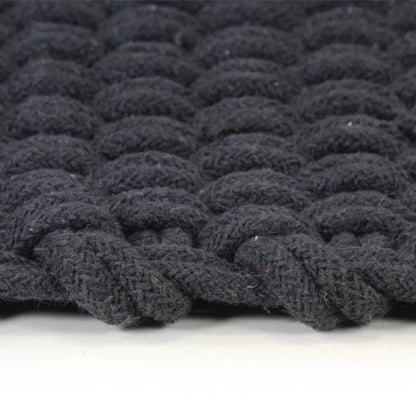 vidaXL Tapis rectangulaire anthracite 80x160 cm Coton