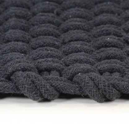 vidaXL Teppich Rechteckig Anthrazit 120x180 cm Baumwolle
