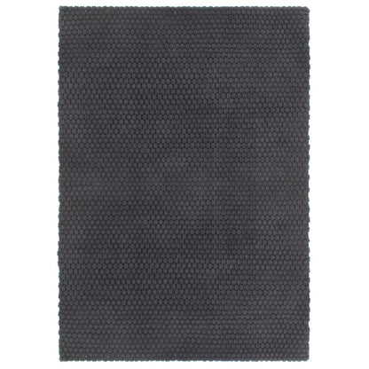 vidaXL Teppich Rechteckig Anthrazit 180x250 cm Baumwolle