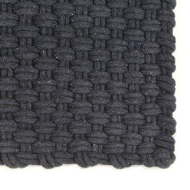 vidaXL Tapis rectangulaire anthracite 180x250 cm coton