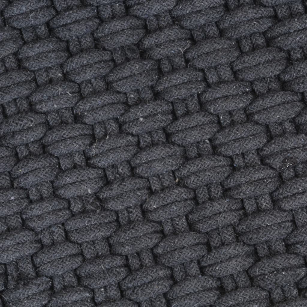 vidaXL Teppich Rechteckig Anthrazit 180x250 cm Baumwolle