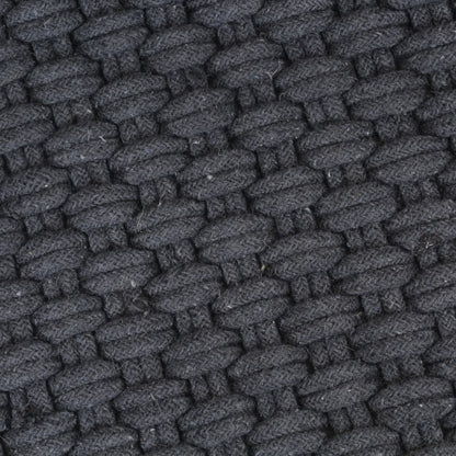 vidaXL Teppich Rechteckig Anthrazit 180x250 cm Baumwolle