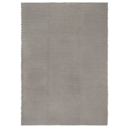 vidaXL Teppich Rechteckig Grau 80x160 cm Baumwolle