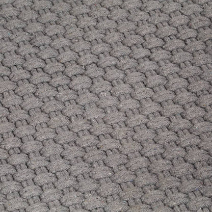 vidaXL Teppich Rechteckig Grau 80x160 cm Baumwolle