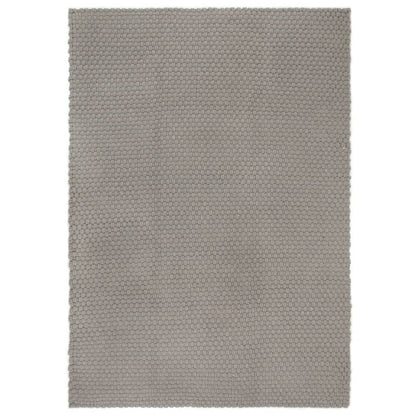 vidaXL Teppich Rechteckig Grau 120x180 cm Baumwolle