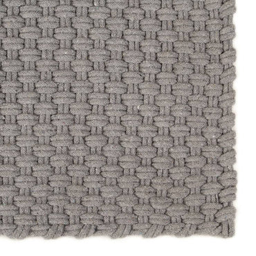vidaXL Tapis rectangulaire gris 120x180 cm coton