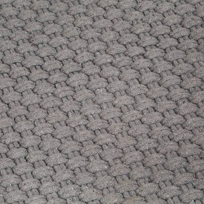 vidaXL Teppich Rechteckig Grau 180x250 cm Baumwolle