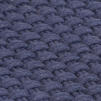 vidaXL Teppich Rechteckig Marineblau 180x250 cm Baumwolle